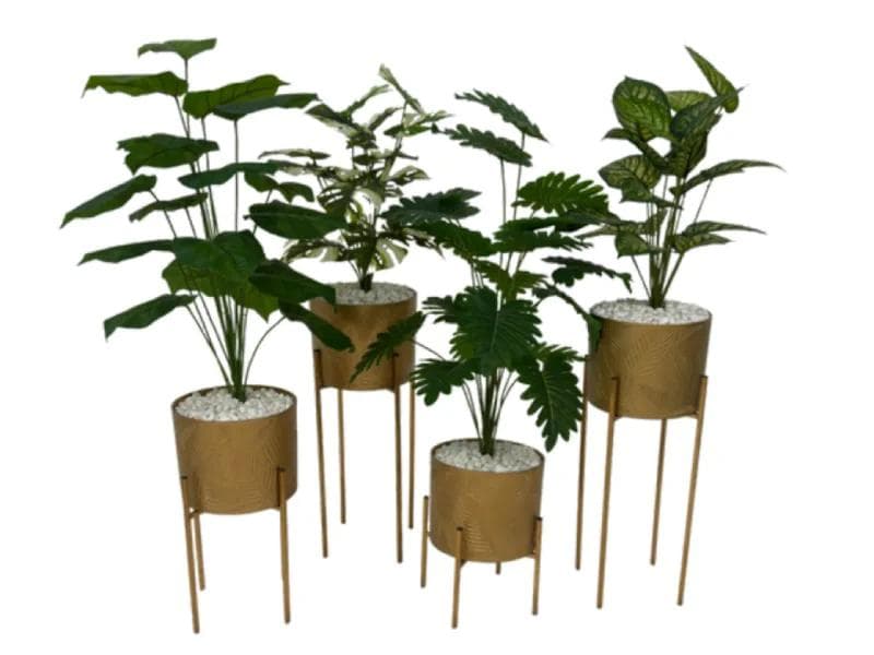 METAL FLOOR PLANTER SET OF 4