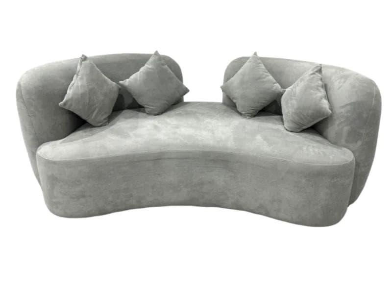 VELVET SOFA GRAY SET A