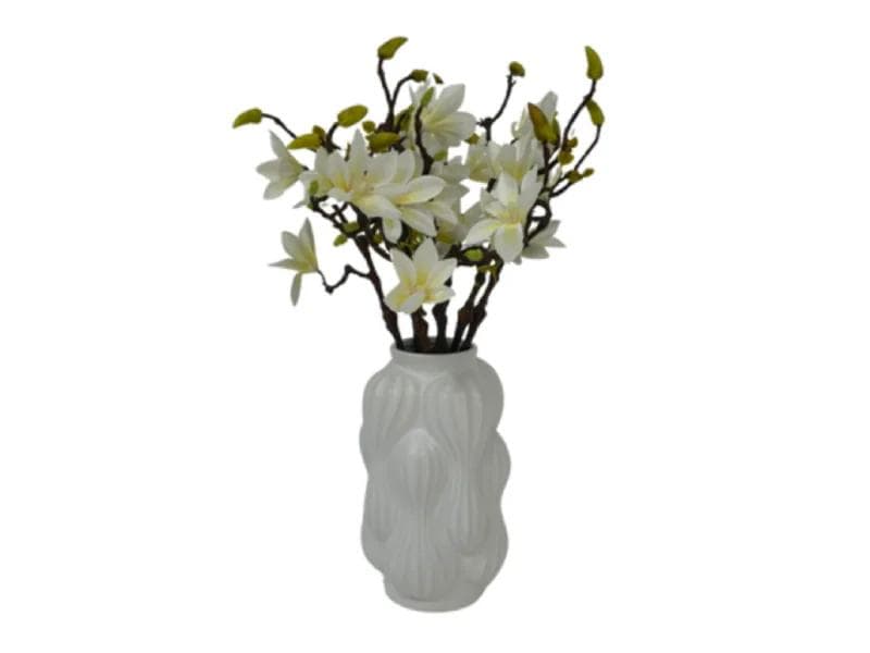 ARTIFICIAL MAGNOLIA IN WHITE VASE